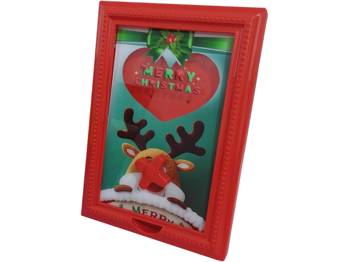 Marco de fotos con dispensador de dulces con temática navideña | Marco de fotos decorativo con dispensador de dulces P Slowmoose