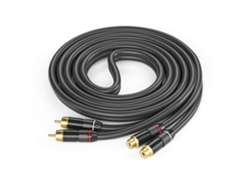 Cable alargador LALAMOLI de 2 RCA macho a hembra chapado en oro