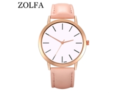 Elegante Reloj De Pulsera Rosa De Cuarzo Para Hombre Y Mujer Con Esfera Redonda.
