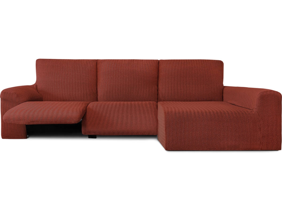 Funda de Chaise Longue Relax Derecha EYSA Premium Jaz Tejido Multielástico (360 x 180 x 120 cm - Poliéster y Algodón - Caldera)
