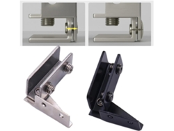 Charnière De Porte En Verre Non Perforé, 2 Piezas, Vitrina, Armario À Vin, Arbre Rotatif, Clips