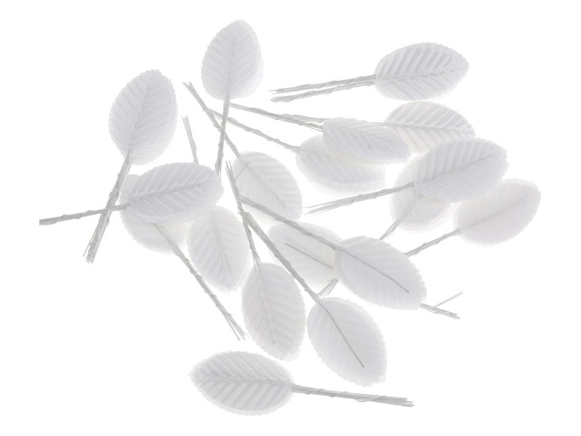 Hojas de seda para ramos 11cm Alce blanco