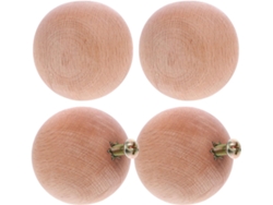 38 Mm, 4 Pomos De Madera Con Forma De Bola Para Muebles, Juego De Tiradores Redondos De Haya Para