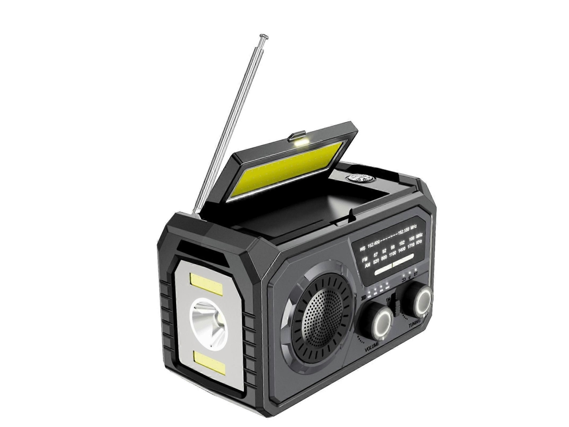 Radio de emergencia inalámbrica con manivela, 16000 mAh, radio meteorológica portátil con energía solar, NOAA/AM/FM, radio meteorológica inalámbrica. GOKOCO