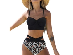 Rebe-bikini De Mujer De Lino Alto Girasol Qme Xl B