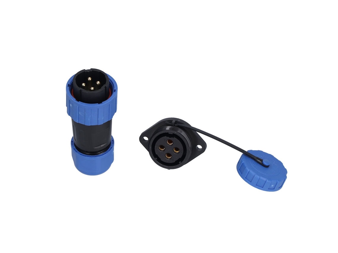Conector De Alimentación Para Aeronaves Ip68 Resistente Al Agua, Enchufe Con Brida, Toma De Corriente De 4 Pines, 250 V, 612 Mm, Lp20