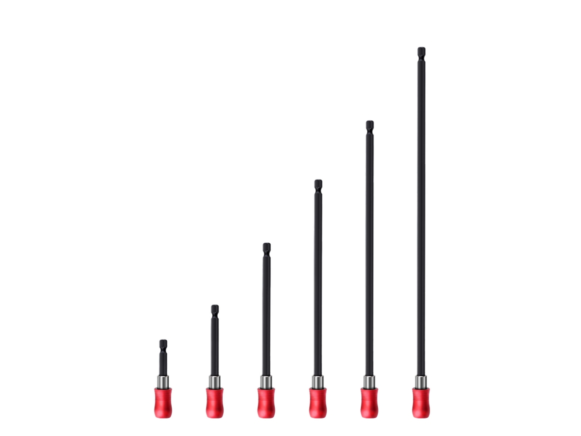 6 Varillas De Extensión Hexagonales De 6,35 Mm Para Destornillador, Taladro O Llave Eléctrica.