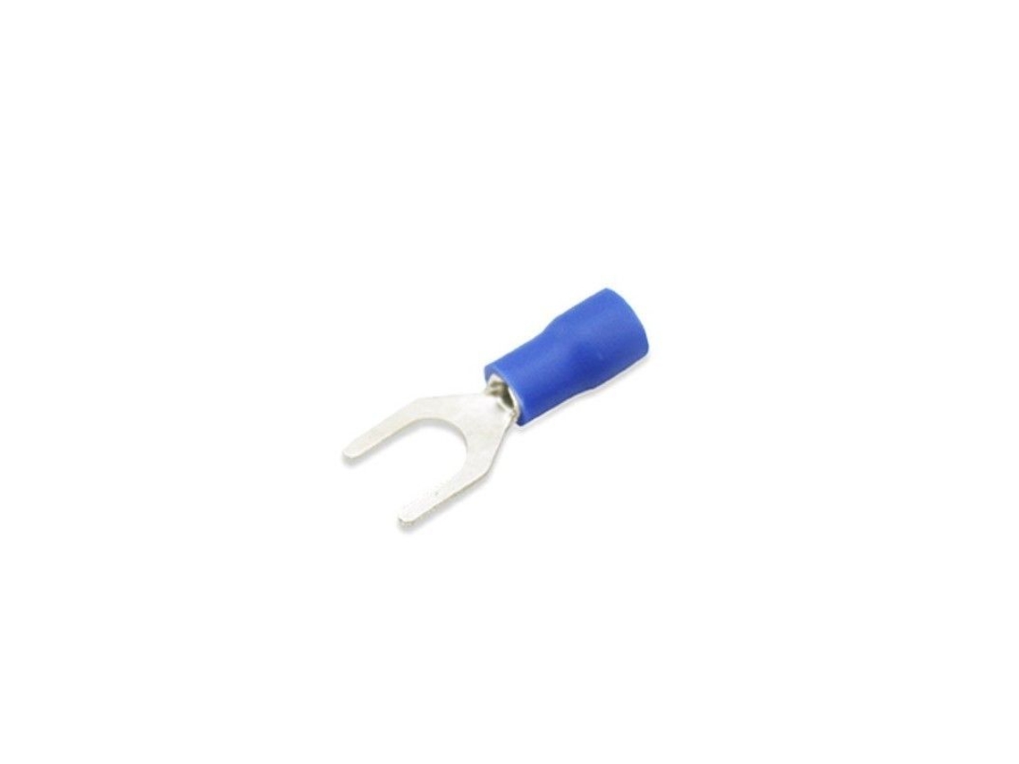 Terminal Aislado Horquilla 5,3/2,5mm Azul 50 Uds