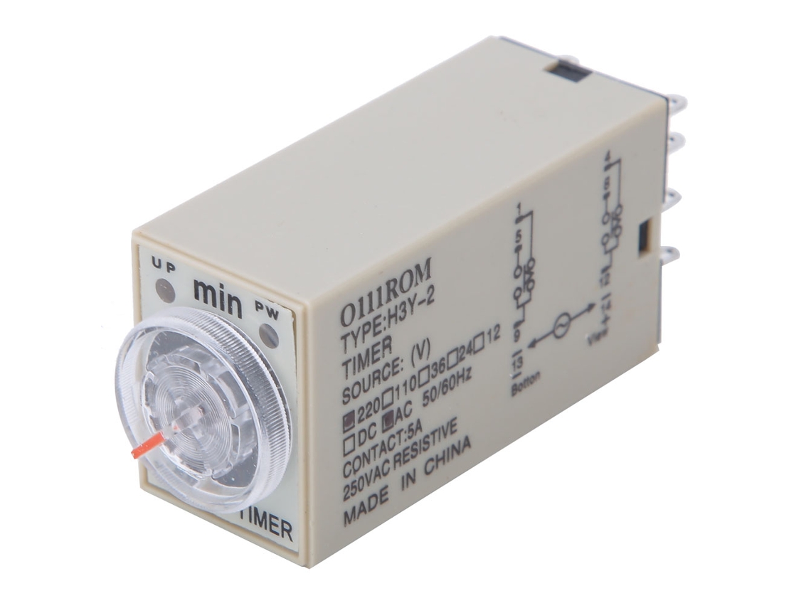 Relé Tiempo 2026dz H3y-2 de 8 pines, alta precisión, 0-10 min, 220 V CA, para electrodomésticos y suministros eléctricos.