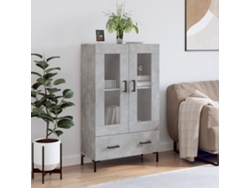 Lovely Home Aparador Alto 69,5X31X115 Cm Derivados de Madera Gris-Cemento