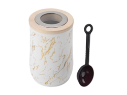 Recipiente Hermético De Acero Inoxidable De 800 Ml Con Ventana Para Ver El Nivel De Azúcar, Ideal Para Café, Té Y Azúcar, E Incluye Cuchara.