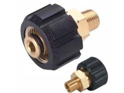 Adaptador reductor M22-14mm a 1/4 externo – Laton | Junta tórica | Compatible con Karcher Hd Hds Hidrolimpiadora