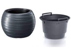 Set 2 Maceteros PROSPERPLAST Maze DBMZK (Gris - 43.6x43.6x29.9 cm)