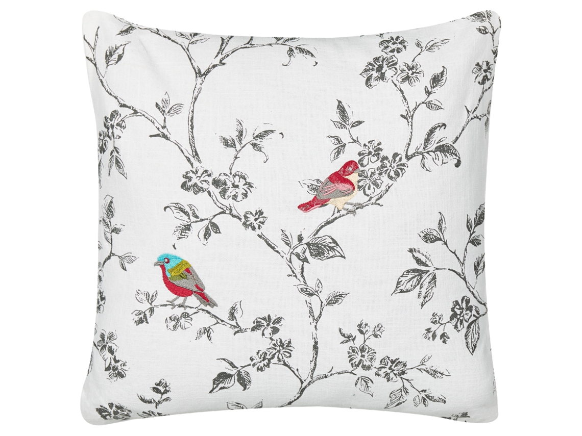 Cojín decorativo BELIANI Dillenia de Algodón Blanco 45x45x6
