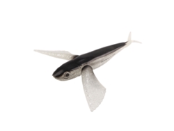 Señuelo De Pesca Artificial De Silicona Con Forma De Pez Volador Para Pesca En El Mar, Cebo Blando Para Barcos, Pesca De Peces Grandes, Negro.