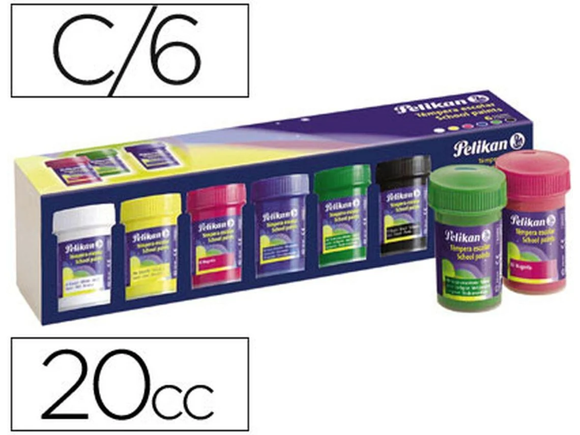 Escuela Pelikan Gouache Estuche con 6 Colores
