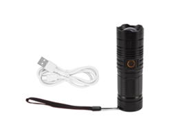 Linterna Led Recargable Por Usb, Superbrillante, Con Carcasa De Aleación Aluminio, Zoom Largo Alcanc