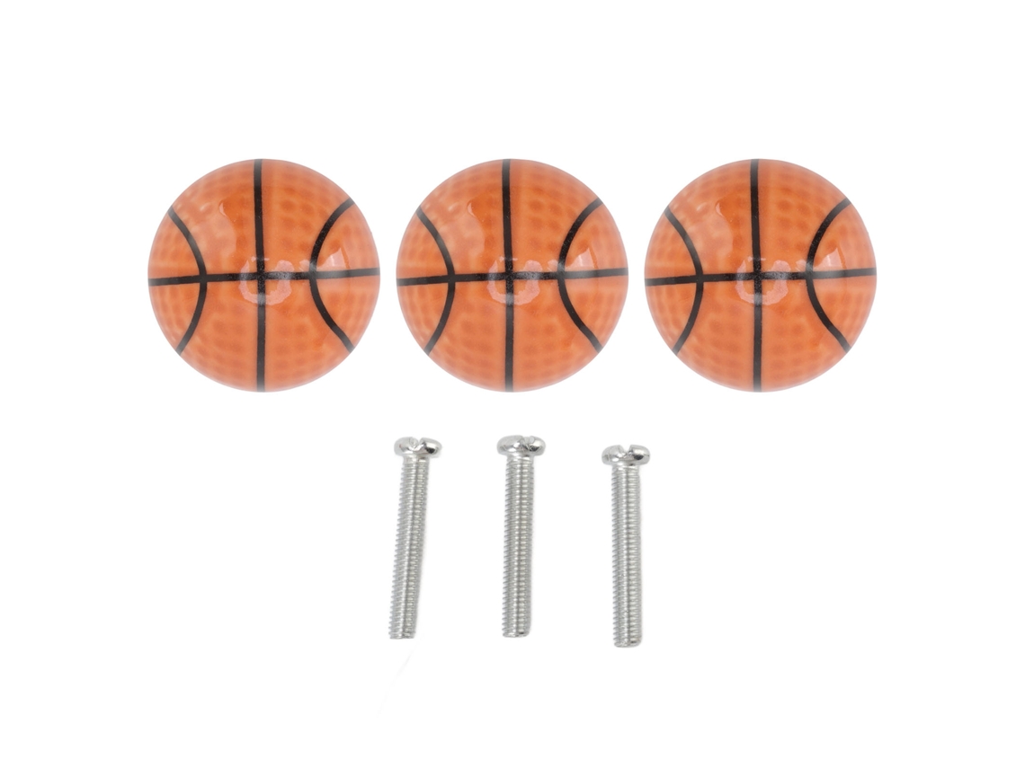 Tiradores De Cerámica Para Cajones Con Diseño De Baloncesto Para Cocina Y Hogar (juego De 3)