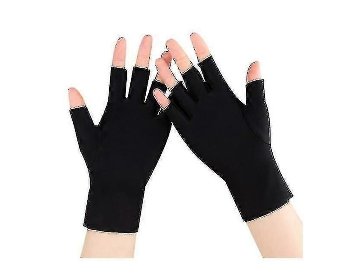 2 pares de guantes UV para lámpara de uñas de gel, protección de manicura de alta calidad GOKOCO