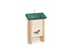 Relaxdays Nido Murciélago, Casa, Caseta, Refugio, Bat Box, Madera Sin Tratar, 1 Ud., 25,5 X 18 X 6 Cm, Marrón-verde