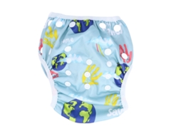 2 pañales de natación para bebé, impermeables, ajustables con broche, a prueba de fugas, para bebés de 0 a 2 años T03