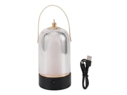Lámpara De Mesa Portátil, Linterna Led Inalámbrica, Con 3 Niveles Iluminación, Recargable, Efecto Ll