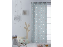 CORTINA CON OJALES ESTAMAPADA INFANTIL 140x260 CM ALGODÓN FABRICADO EN ESPAÑA DAMANIEVES HACIENDO EL INDIO