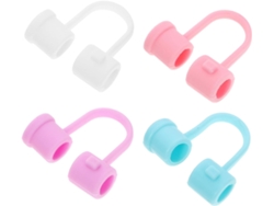 Juego de 8 protectores de pajitas de silicona, colores pastel, Slowmoose Parties