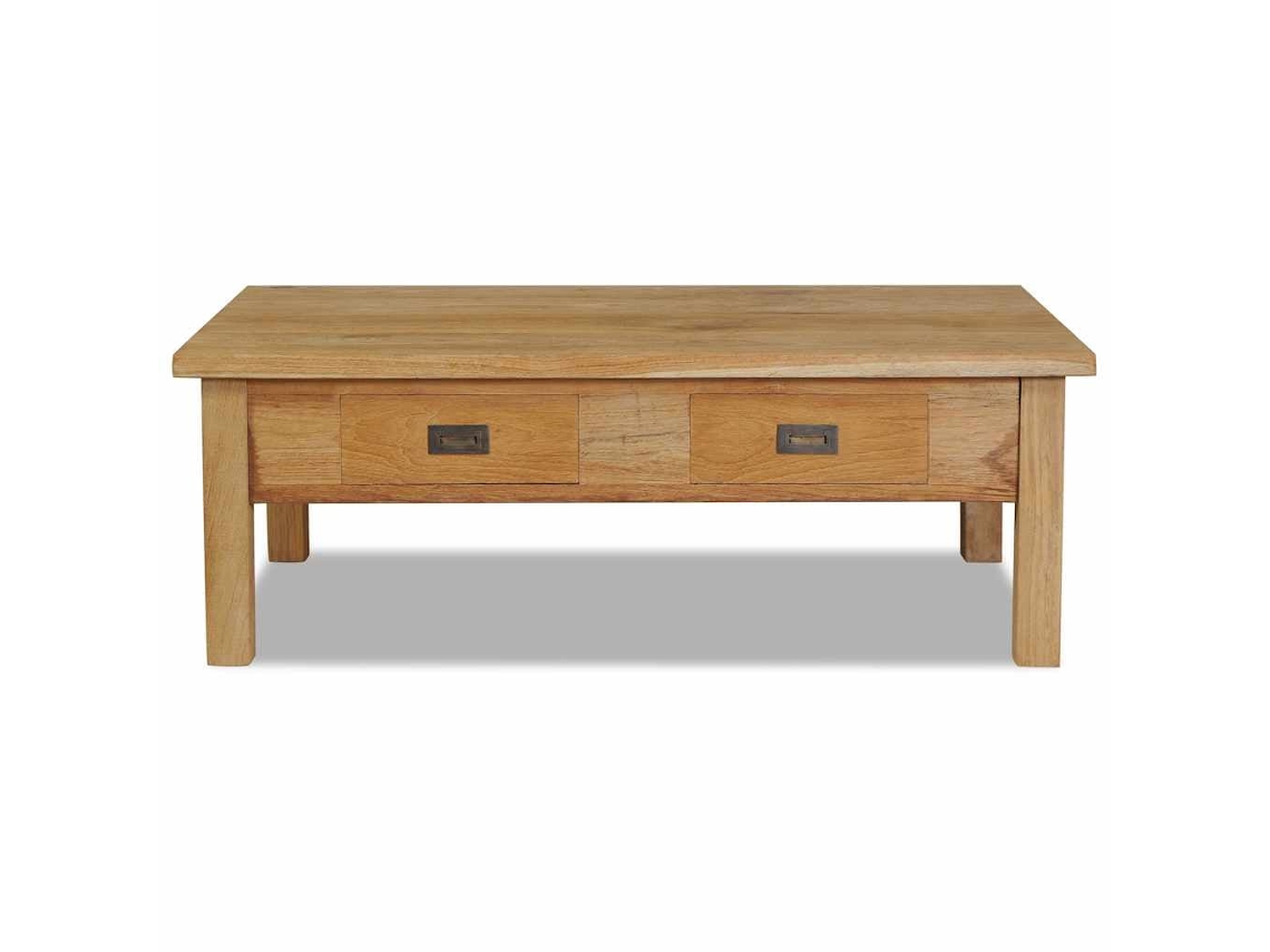 Maison Exclusive - Mesa De Centro Madera De Teca Maciza 100x60x35 Cm
