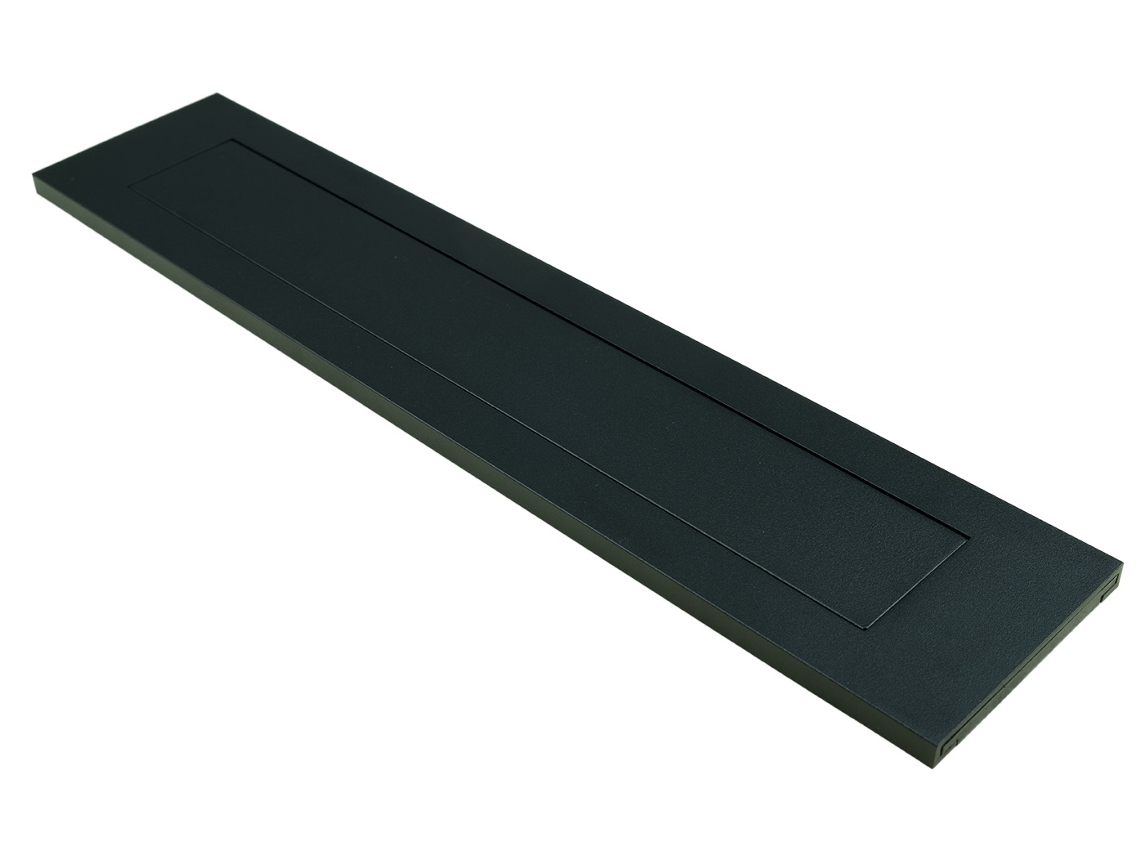 Tapa para buzón de aluminio negro con muelle interior derecho 1 pieza WOVAR