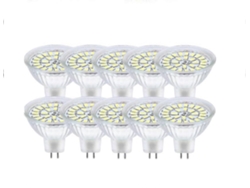 Rebe-bombilla Led Gu5.3 Mr16 12v 3w Equivalente A 30w Halógeno 6000k Blanco Frío No Regulable Paquete De 10 Clase Energética F