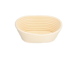 Innovadora cesta de fermentación lavable de 21x14x8cm, color beige, para panadería casera.