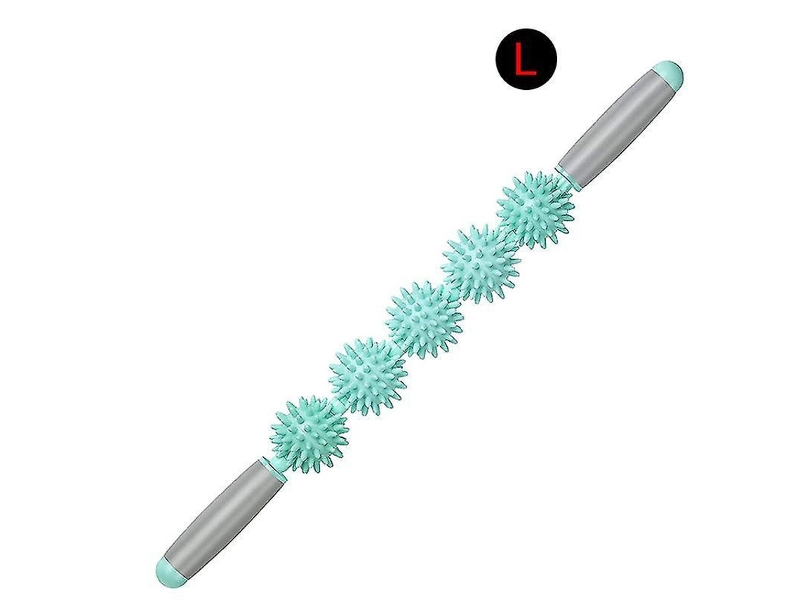 Bastón De Masaje Para Yoga, Fisioterapia Deportiva, Rodillo Muscular Para Puntos De Presión, Color Verde, 1 Unidad.