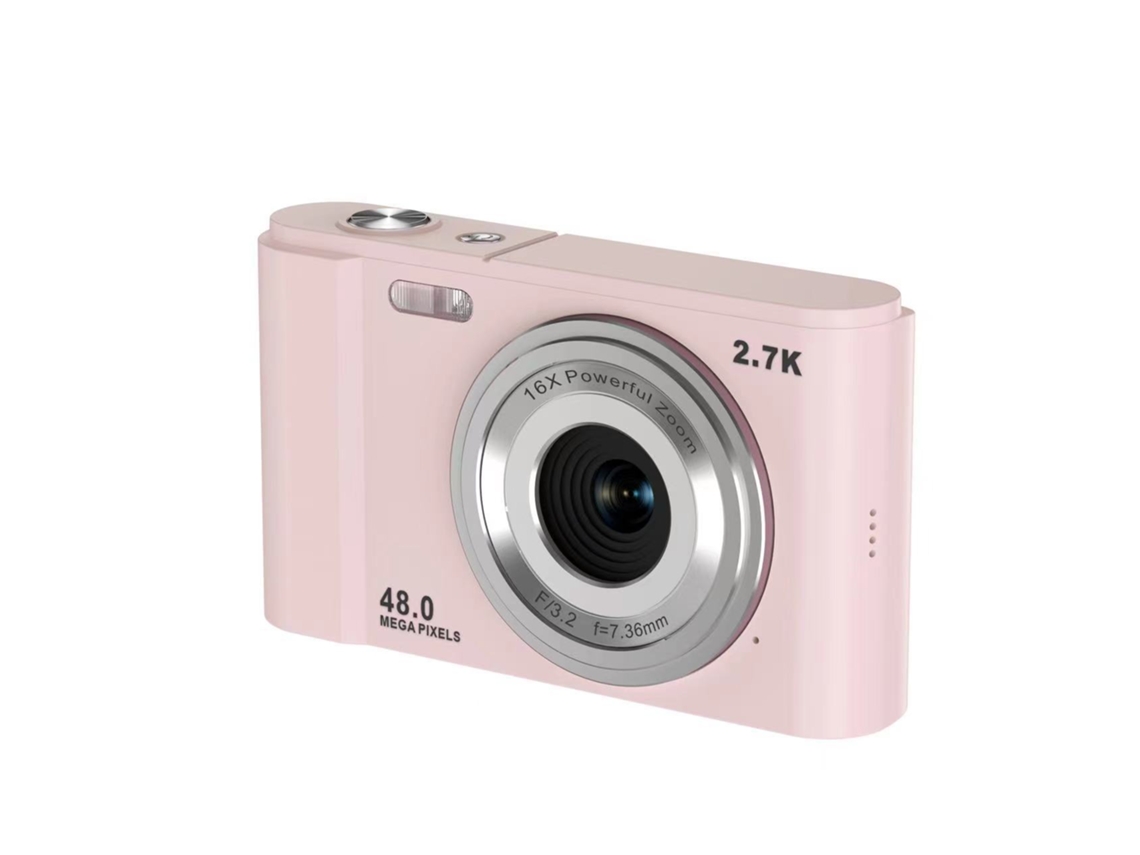 Videocámara De Alta Definición, 2.7k 48mp, Zoom Óptico 16x, Rosa Claro, Tarjeta De Memoria No Incluida Portátil Viajes Exterior Grabación