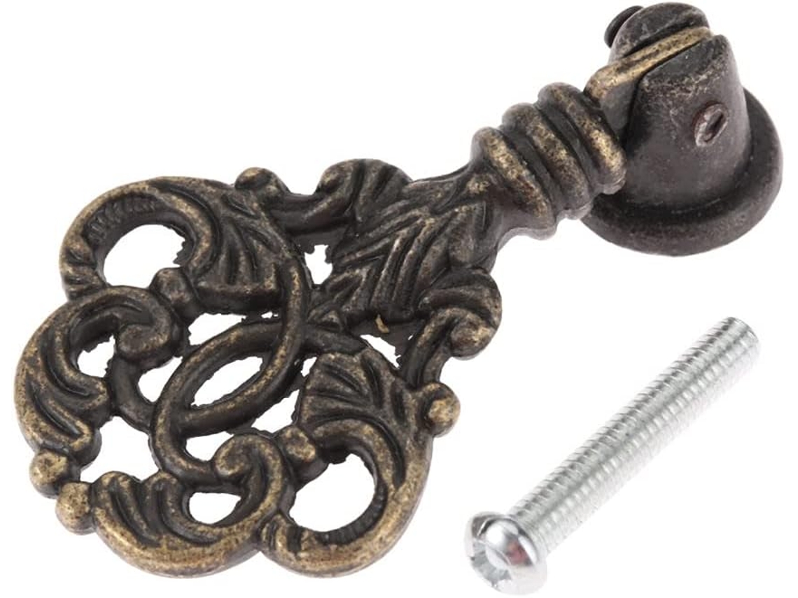 Unidad De Tiradores Y Pomos Para Puertas Y Muebles Lijucai De 56x32 Mm Para Armarios, Color Bronce.