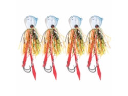 4 Señuelos Artificiales Para Pesca Con Faldillas De Silicona Y Anzuelo, Accesorio De Pesca, Cabeza Azul, 65 G