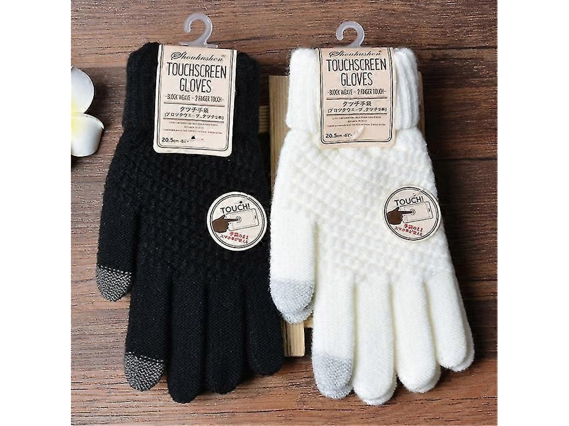 2026-guantes De Invierno Para Mujer Con Pantalla Táctil Calientes Tejidos Elásticos Mitones De Dedos Completos