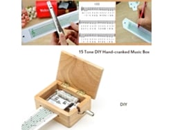 Caja De Música De Madera De 15 Tonos Para Armar, Con Perforadora Y Cintas, Ideal Como Regalo Para Niños.