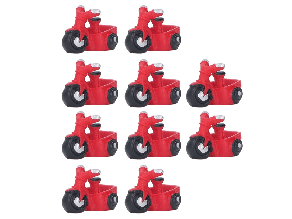 10 Piezas De Mini Triciclos De Resina, Juguetes, Decoración Para Casa De Muñecas, Suculentas