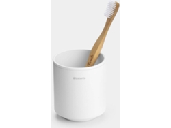 Vaso para Cepillo de Dientes BRABANTIA Mindset Fresh Blanco (Acero Inoxidable - 8,1x9,4 cm)