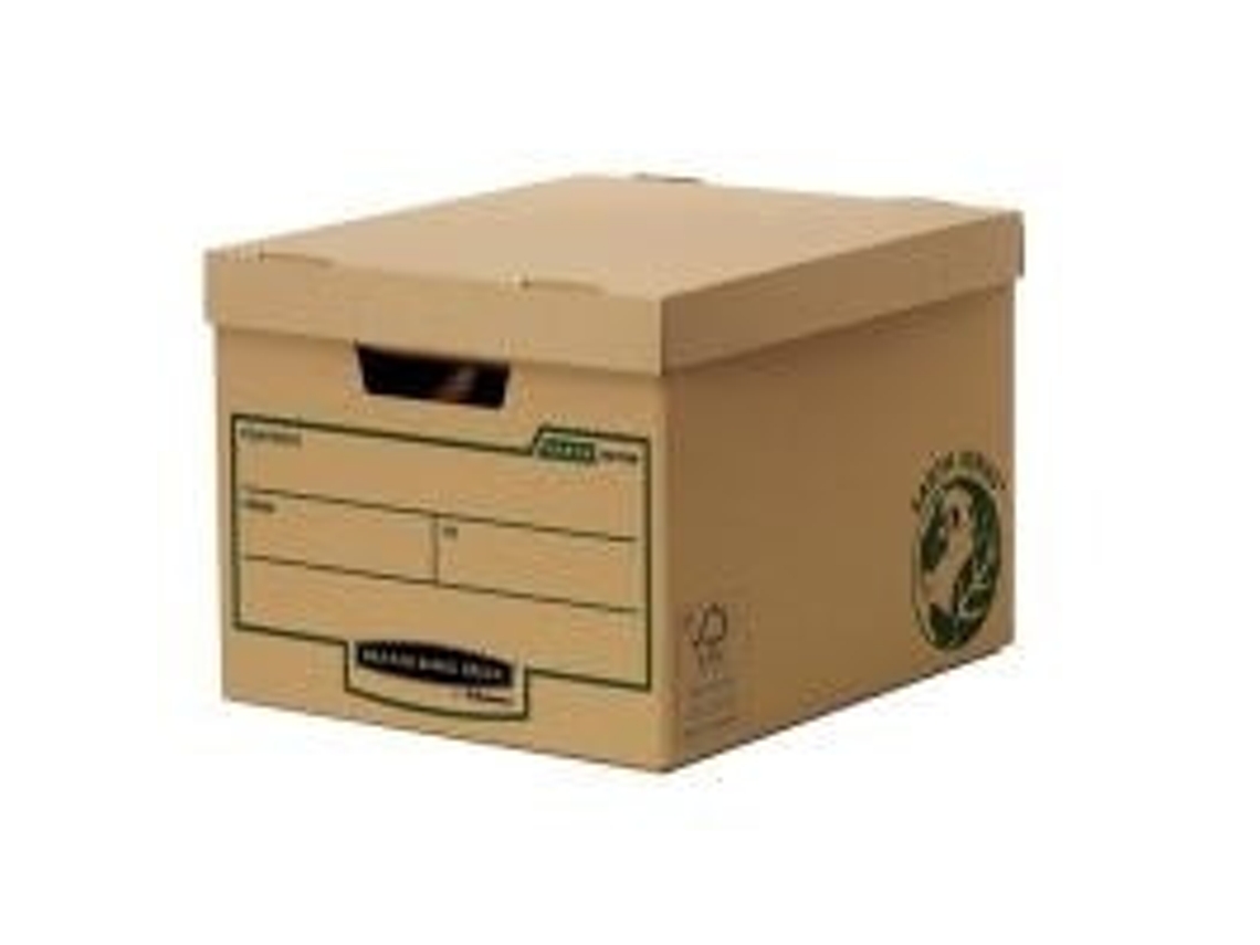 Heavy Duty Archiv /transportbox R Kive Earth, Braun Aus 100 Recyceltem Karton, 3 Fach Verstärkte Trageseiten, Fellowes