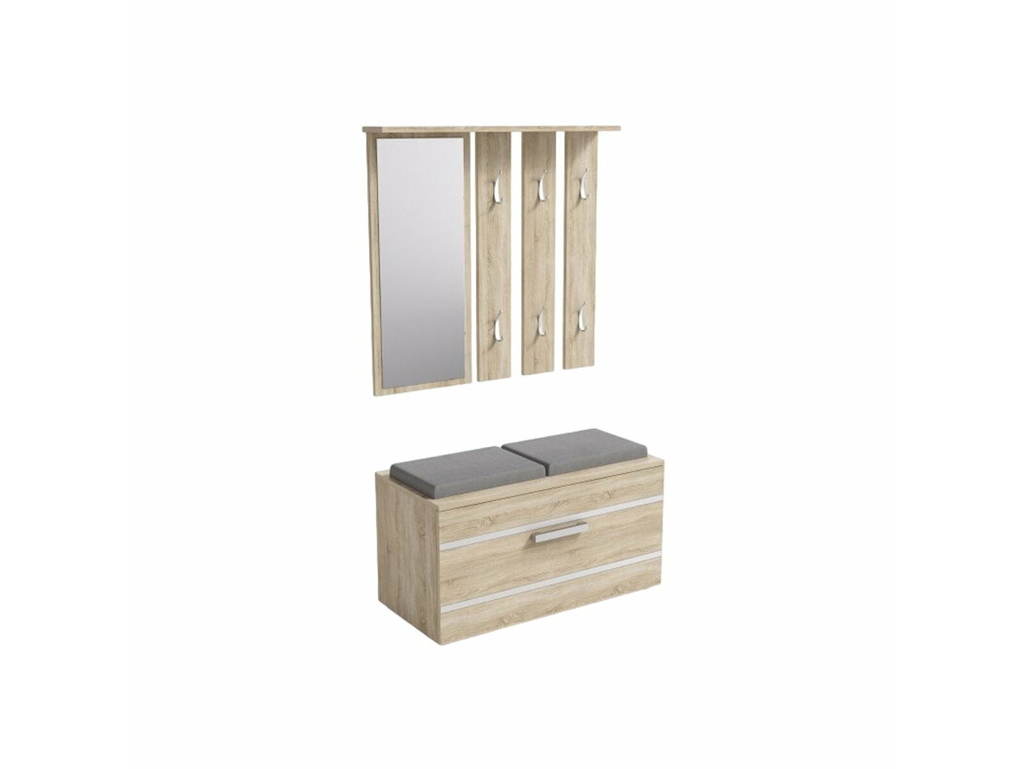 Recibidor TOP E SHOP GAR OPAL SONOMA Plateado Roble Laminado ABS