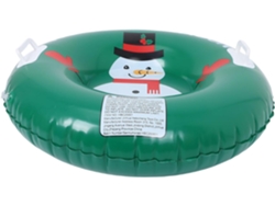 Flotador inflable para niños, niñas y adultos - Trineo de esquí portátil para la nieve - Decoración de muñeco de nieve