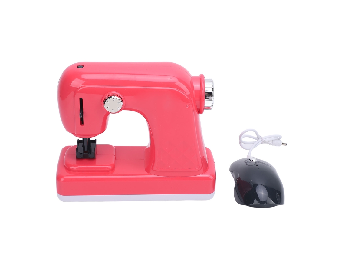 Ats-máquina De Coser Juguete Para Niños Niñas Baterías Kit Educativo De Iniciación Jugar A Coser