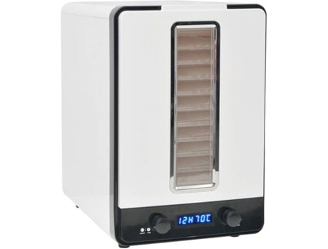 vidaXL Deshidratador de alimentos con 10 bandejas 550 W blanco
