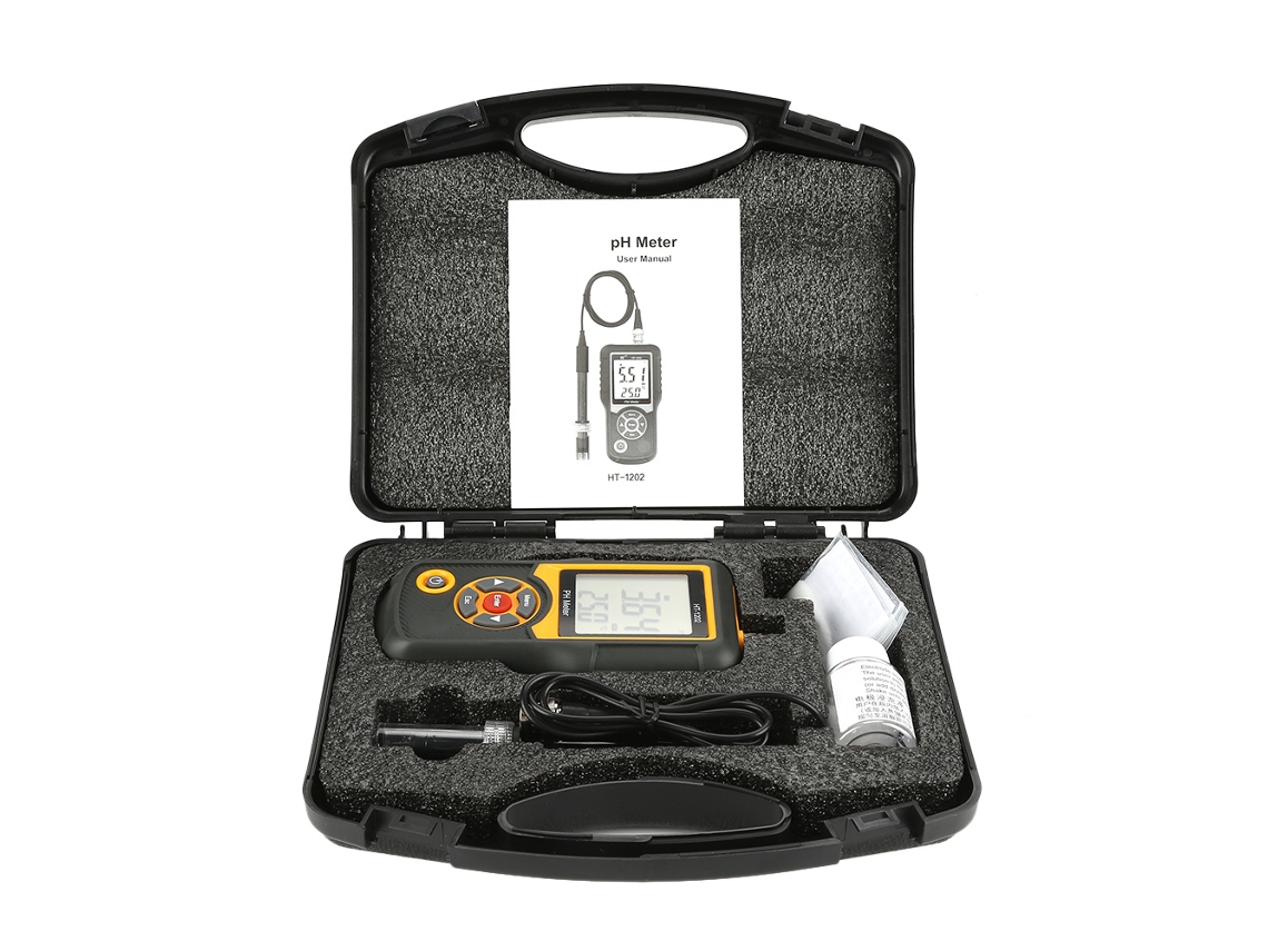 Medidor de qualidade da água digital HT1202, alta precisão para pH, mV, temperatura S/MARCA