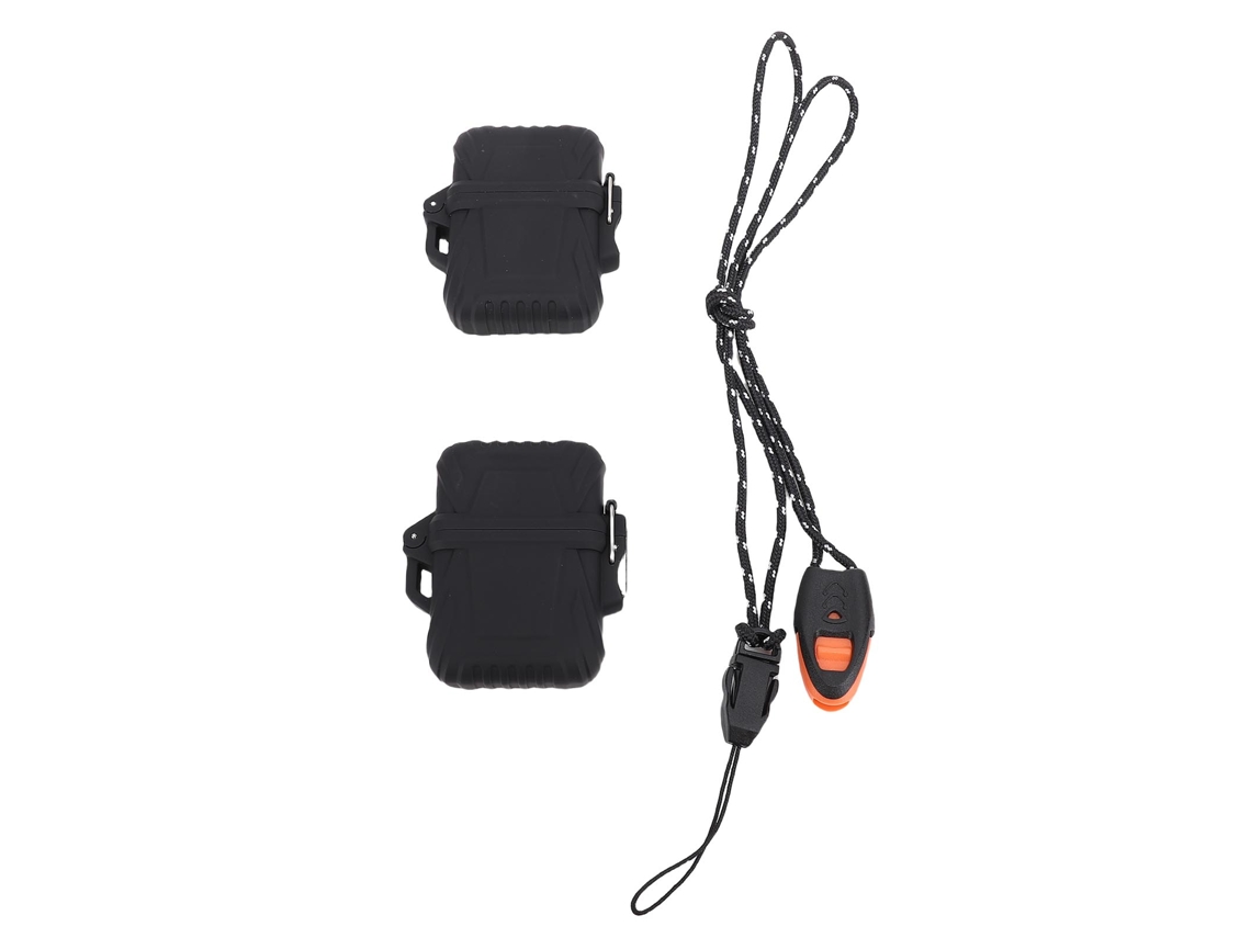 Juego De 2 Cajas De Almacenamiento De Plástico Impermeables Para Actividades Al Aire Libre - Negro
