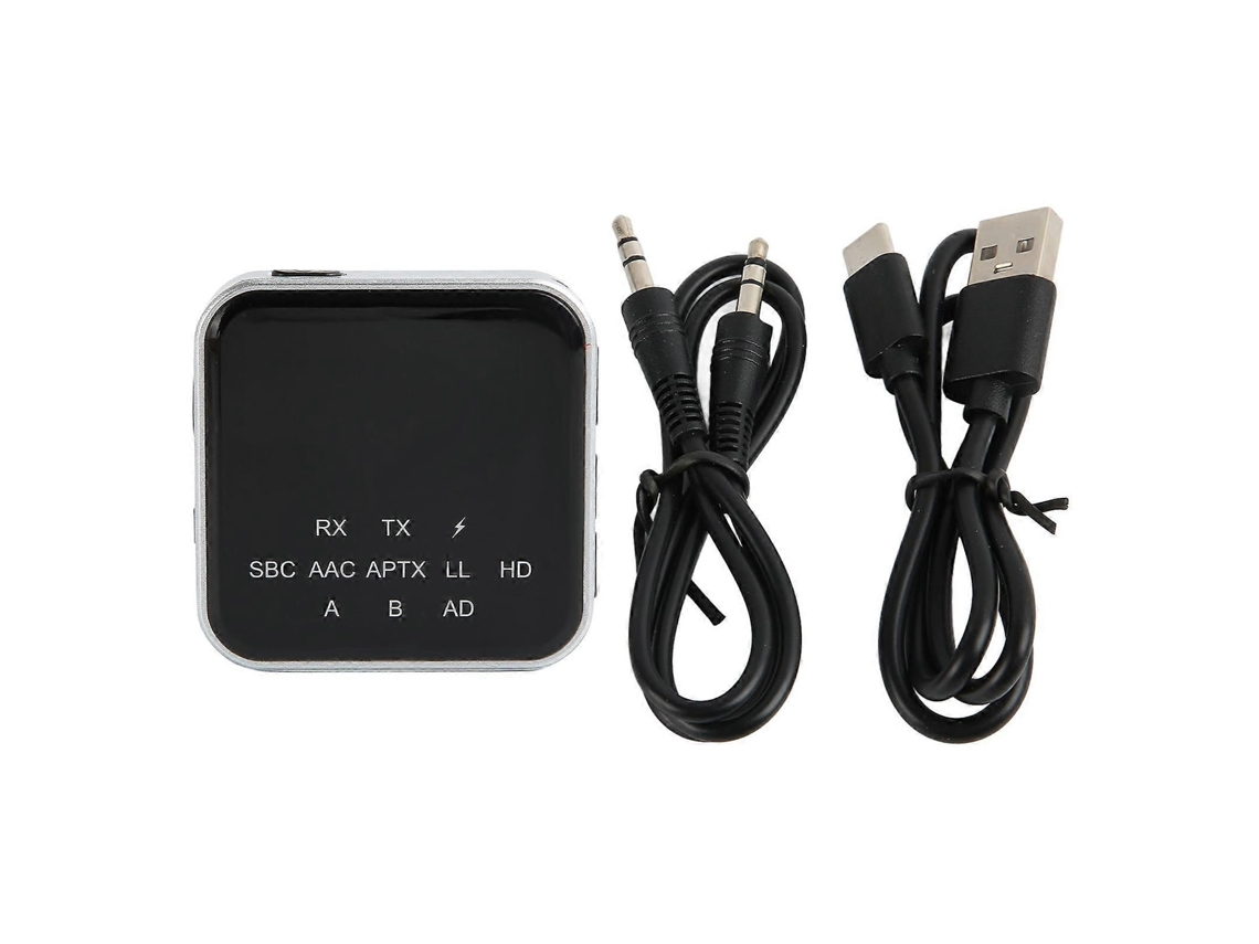Transmissor E Receptor Bluetooth Multifuncional De Baixa Latência 2 Em 1 Com Interface Aux De 3,5 Mm Para Tv E Pc.