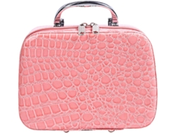 Neceser Portátil, Neceser De Viaje Multifuncional Con Espejo, Color Rosa.