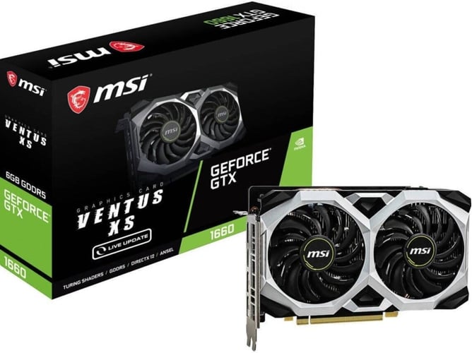 Tarjeta Gráfica MSI GeForce GTX 1660 Ventus XS (NVIDIA - 6 GB DDR5)